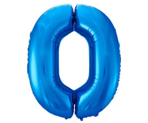 Фольгированный шар цифра 0, (40"/102 см), Синий