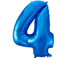 Фольгированный шар цифра 4, (40"/102 см), Синий