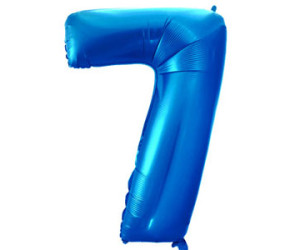 Фольгированный шар цифра 7, (40"/102 см), Синий