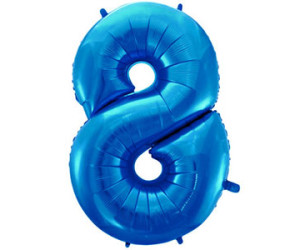 Фольгированный шар цифра 8, (40"/102 см), Синий